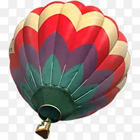 彩色条纹清新热气球装饰