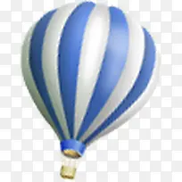 蓝色条纹热气球淘宝促销