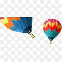 彩色卡通条纹热气球装饰