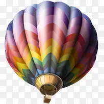 彩色条纹春季热气球