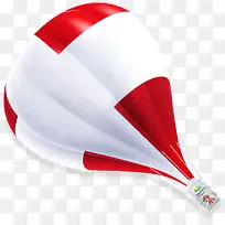 红色卡通节日热气球装饰