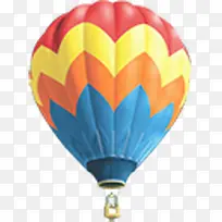 飞在空中多彩热气球
