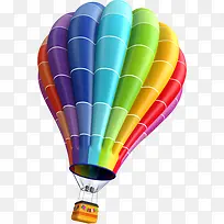 彩色条纹热气球装饰