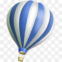蓝色条纹热气球装饰设计