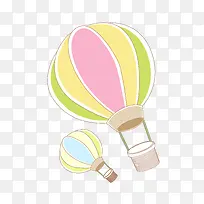 可爱卡通热气球