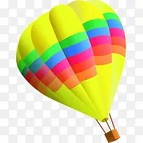 彩色条纹手绘热气球装饰