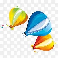 卡通可爱热气球设计