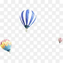 彩色卡通漂浮热气球