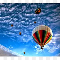 飞舞热气球天空图片