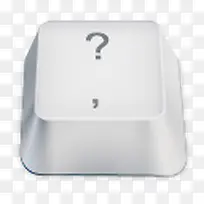 问号白色键盘按键