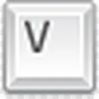 计算机键盘V键图标