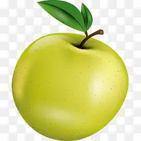 手绘绿色苹果水果