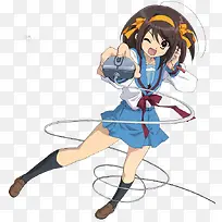 立绘动漫点鼠标女孩