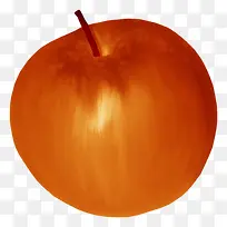橙色卡通苹果