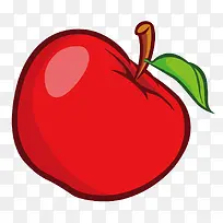 红色质感卡通苹果