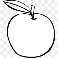 手绘的卡通简单苹果