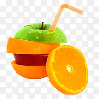 橙子苹果装饰图