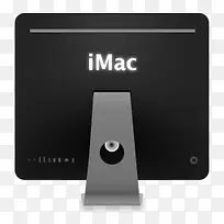 黑色iMac背面卡通图标设计