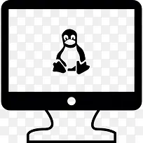 电脑屏幕的Linux 图标