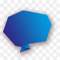 蓝色折纸对话框