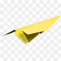 卡通折纸飞机黄色