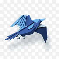 蓝色折纸鹤
