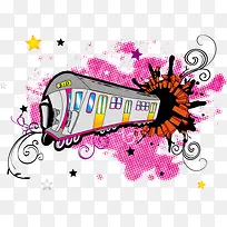 矢量创意卡通火车