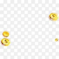 质感金色卡通金币效果