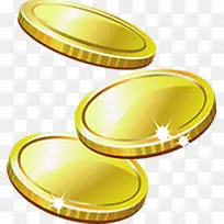 金色卡通质感金币