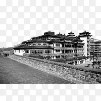中式黑白建筑
