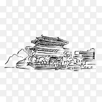 手绘建筑