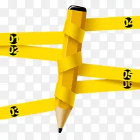 矢量黄色铅笔