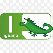 卡通幼儿英文字母I