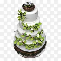 绿叶鸟窝蛋糕