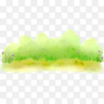 彩绘草丛