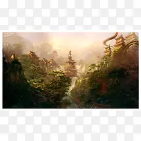 天空环境渲染效果建筑城堡高清