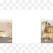 欧美建筑城堡背景矢量图片板式