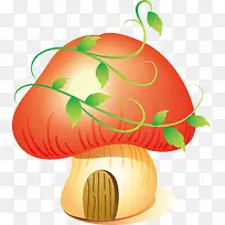 矢量素材红色蘑菇
