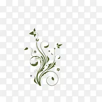 简洁绿色花丛唯美