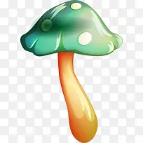 卡通绿色蘑菇