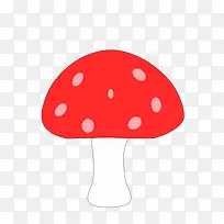 红色的卡通蘑菇
