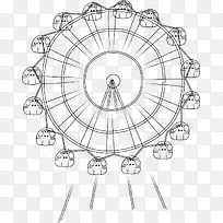 矢量手绘摩天轮