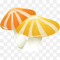 手绘可爱蘑菇条纹设计
