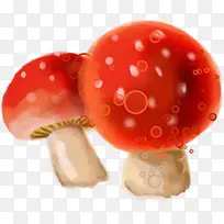 红色梦幻蘑菇创意