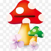 彩色卡通蘑菇造型