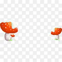 卡通红色可爱蘑菇