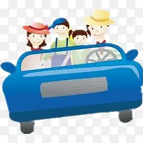卡通家人车
