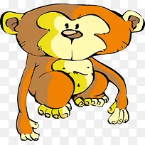 卡通矢量PNG猴子
