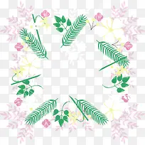 浪漫白色花朵边框
