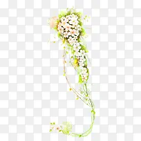 白色花朵元素